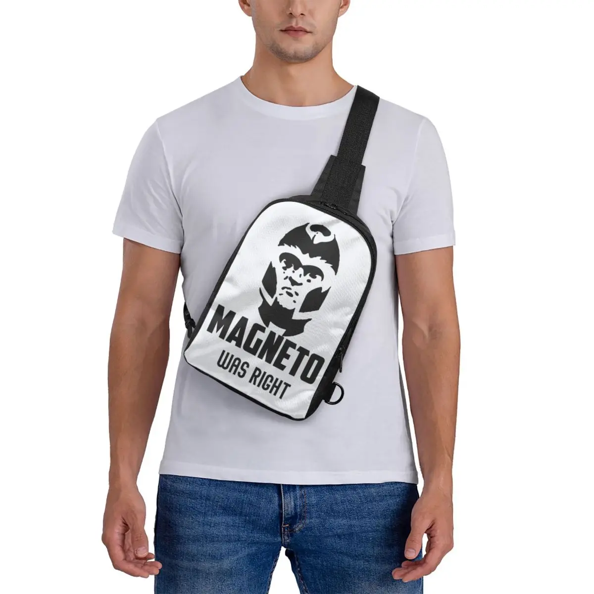 

Magneto Was Right Chest Bag Crossbody Backpack Sling Shoulder Bag For Men Traveling Hiking Daypack