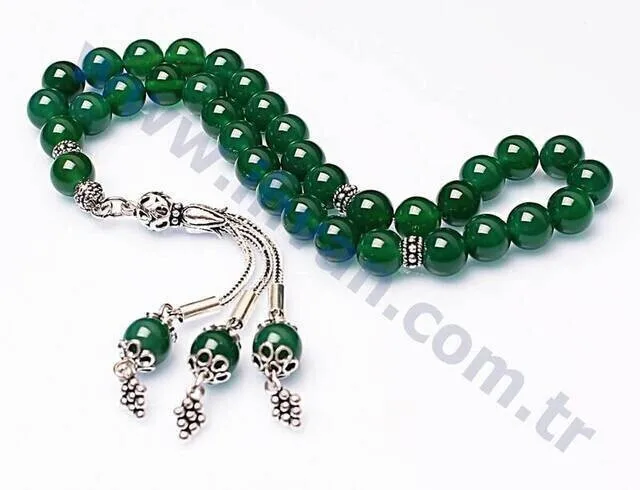 IQRAH Agate Stone Rosary (925 carat Silver)