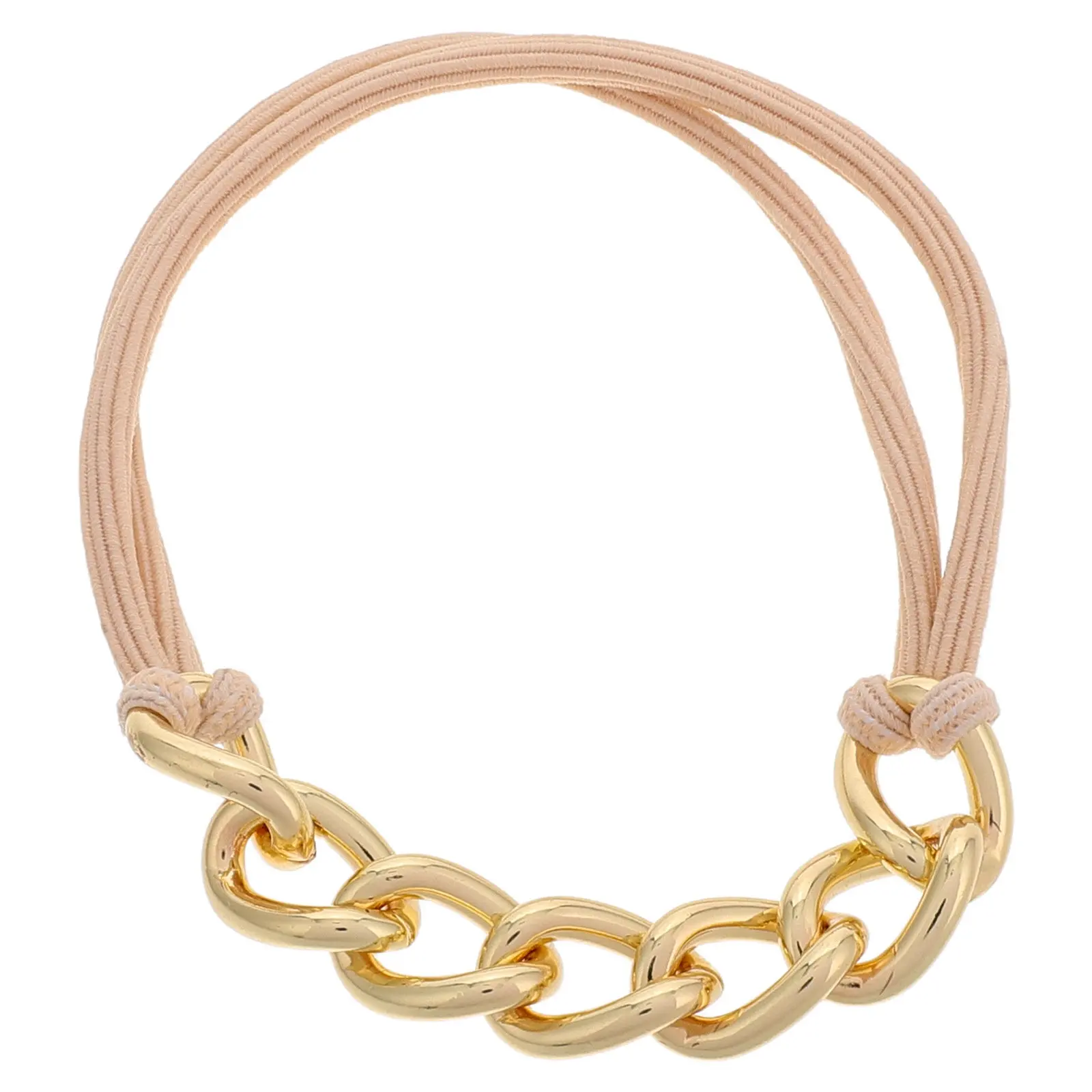 

Золотистые металлические цепочки-резинки для волос: эластичные резинки-браслеты для женщин, держатели для хвоста, аксессуары для густых и вьющихся волос