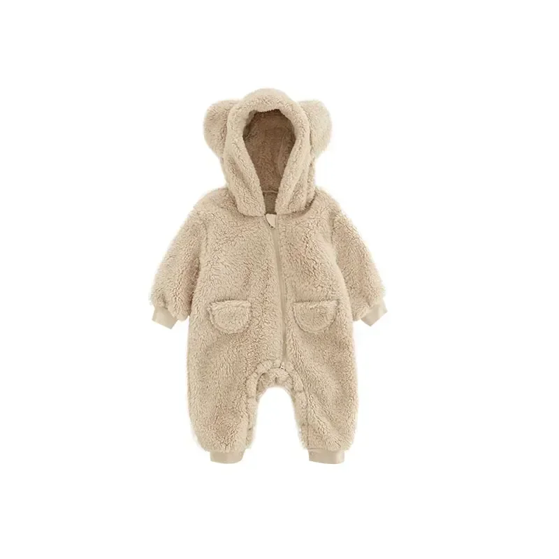 0-2Y Newborn Baby Rompers Spring Autumn Warm Fleece Baby Boys Costume Baby Girls Clothing Animal Overall Baby Outwear Jumpsuits