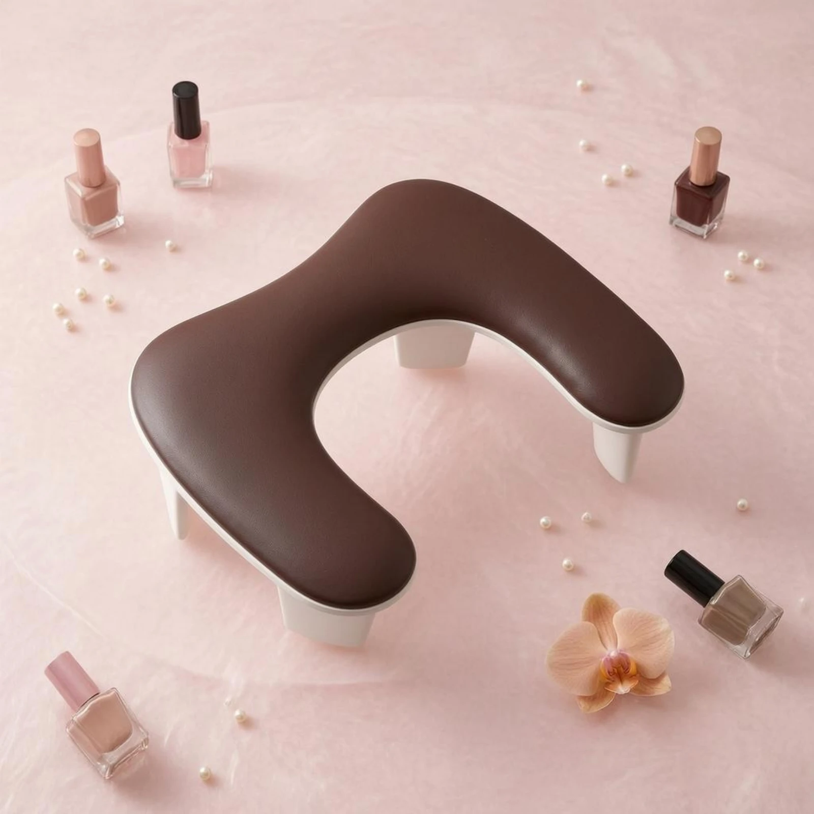 Manicure Hand Rest White Base Nail Hand Rest Manicure Armrest Cushion Four-Leg Support Beauty Tool Ergonomic