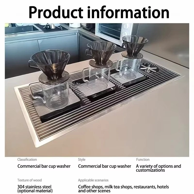 Lanxin Customized Stainless Steel Front bar Operation Table for New Chinese Style Tea Drink Commercial Water bar Table