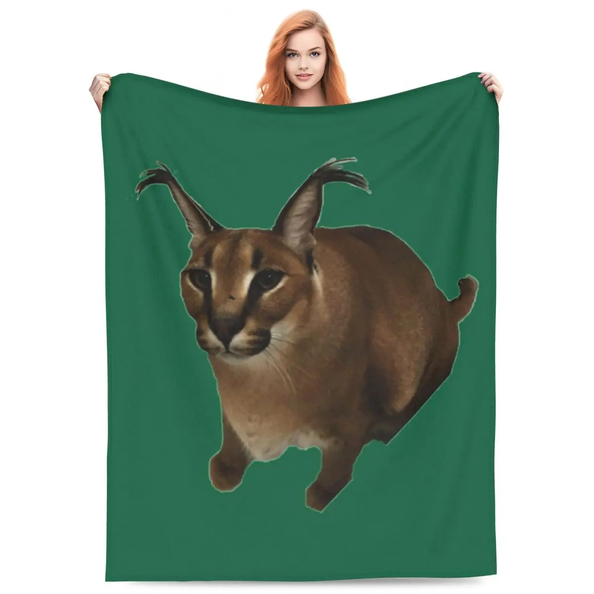 

Big Floppa Animal Cat Blanket Flannel Sofa Portable Throw Blankets for Couch Bedding Outdoor Throws Bedspread Quilt