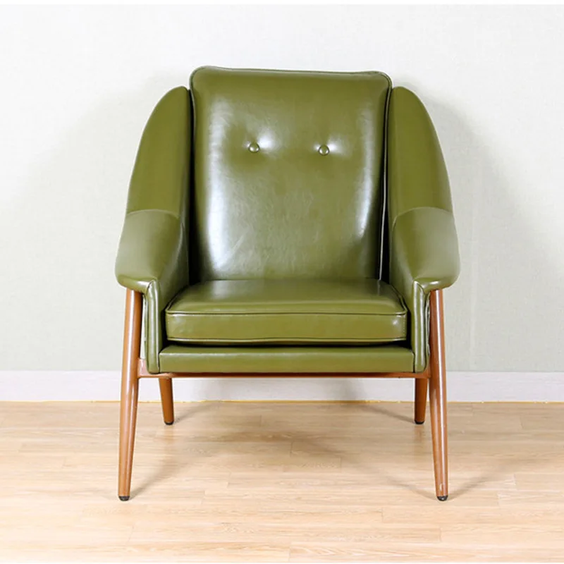 Nordic solid wood single sofa chair