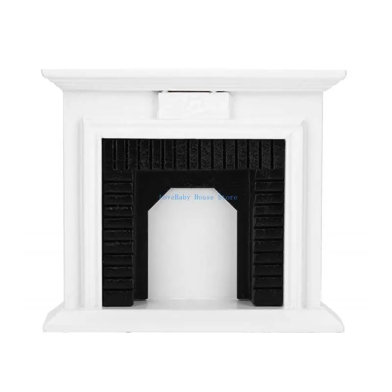 

BX0D Black White Fireplaces 1:12 Dollhouses Miniatures Scenes Accessories 1:12 Scale Dollhouses Miniature Furniture