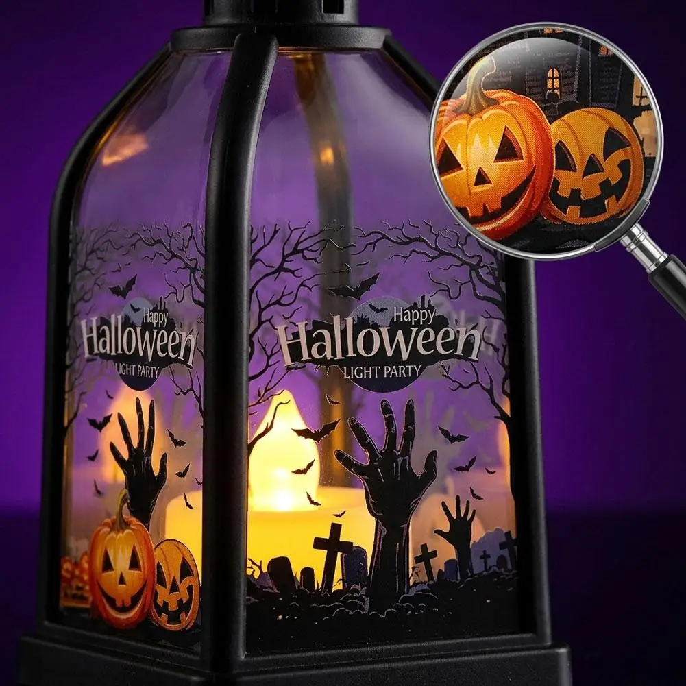 LED Pumpkin Lantern Safe Flameless Warm Light Kids Handheld Cosplay Prop Indoor Outdoor Desktop Decor Halloween Pumpkin Lantern