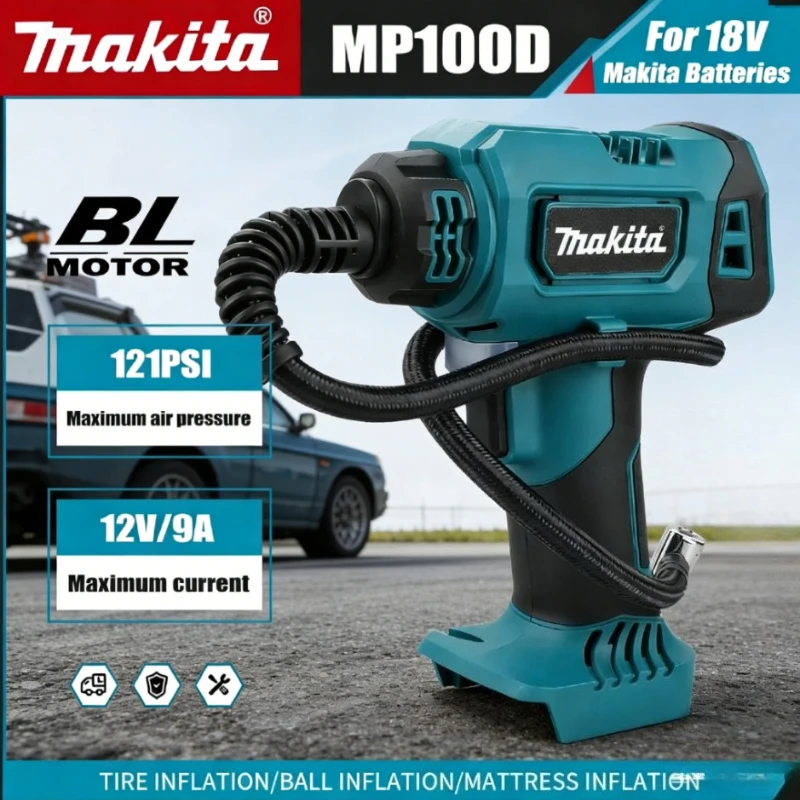 

Автоматический беспроводной насос для накачки шин Makita, цифровой воздушный компрессор для автомобилей и мотоциклов, для аккумулятора Makita 18В