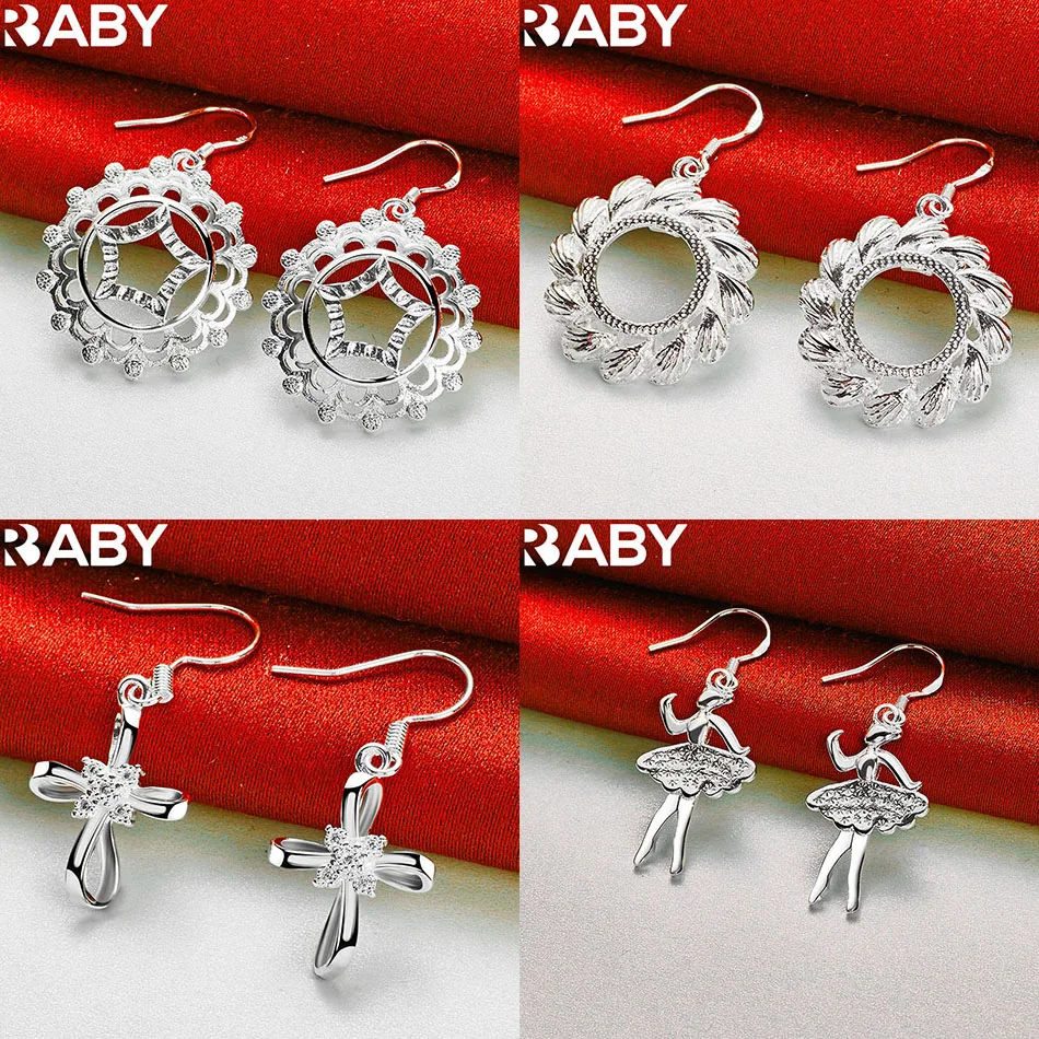 

URBABY 925 Sterling Silver Geometric Drop Earrings For Women Creativity Gifts Street All-match Party And Daily Wear