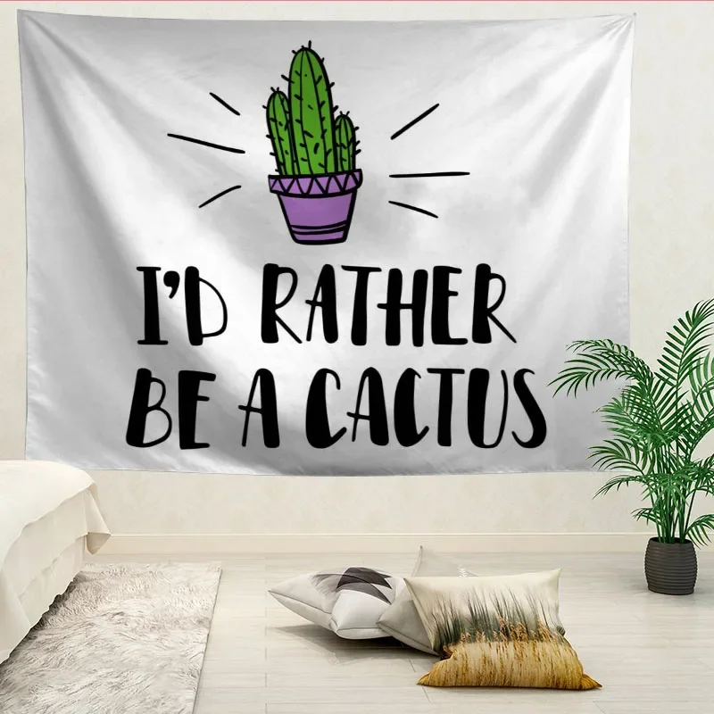 Custom High Quality Cactus Hanging Tapestry Home Party Decoration Tapestries Photo Background Cloth Table Cloth Wall Tapes