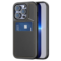 DUX DUCIS Rafi II Series for iPhone 13 Pro Phone Case Card Slots Cover RFID Blocking Protection - Black