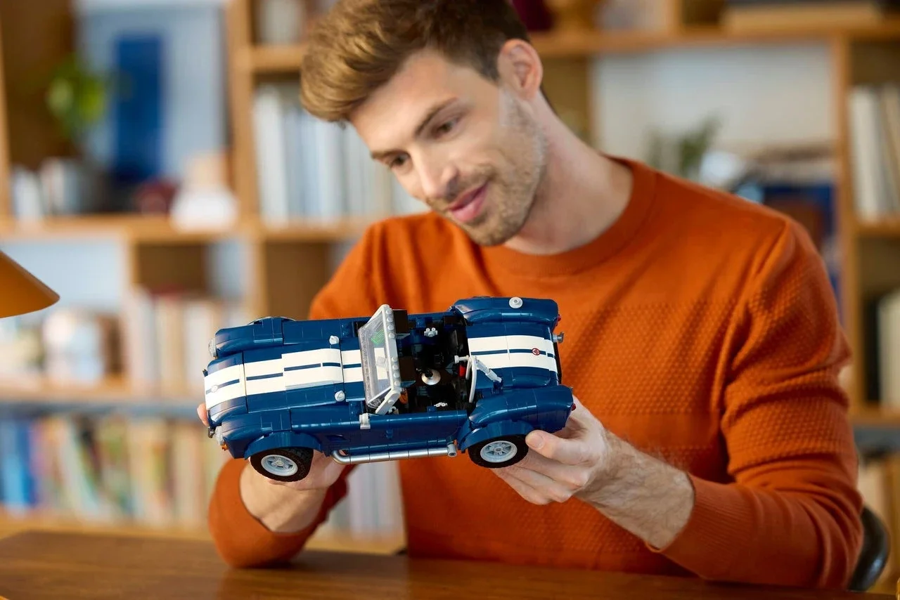 Ideias Shelby Cobra Carro Esportivo 10357 Modelo Conjuntos de Blocos de Construção Decorações de Escritório Presentes de Brinquedo de Aniversário de Natal para Meninos Adultos