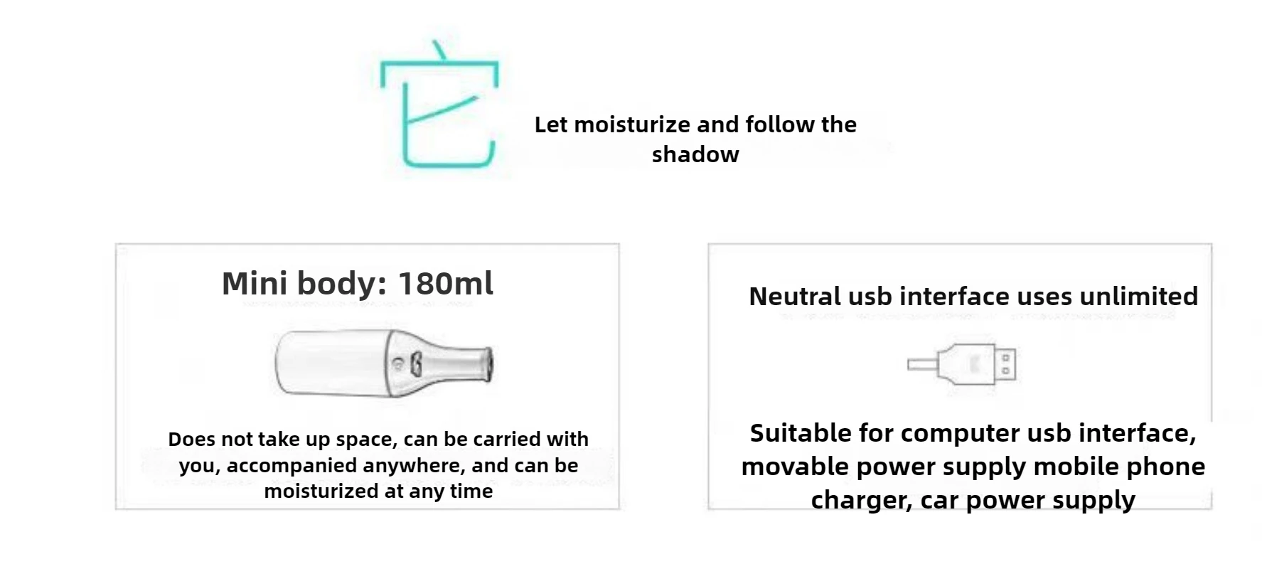 Umidificatore d'aria Casa Camera da letto Piccolo mini ufficio Desktop Umidificatore per aromaterapia di grande capacità e alto valore con luce notturna