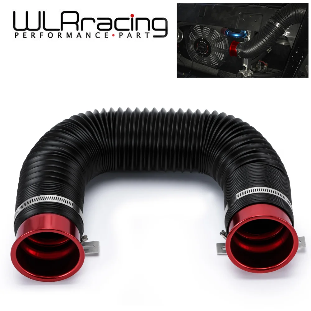 76mm / 3 inch Universal Flexible Car Engine Cold Air Intake Hose Inlet Ducting Feed Tube Pipe With Connector & Braket WLR-IMK15R