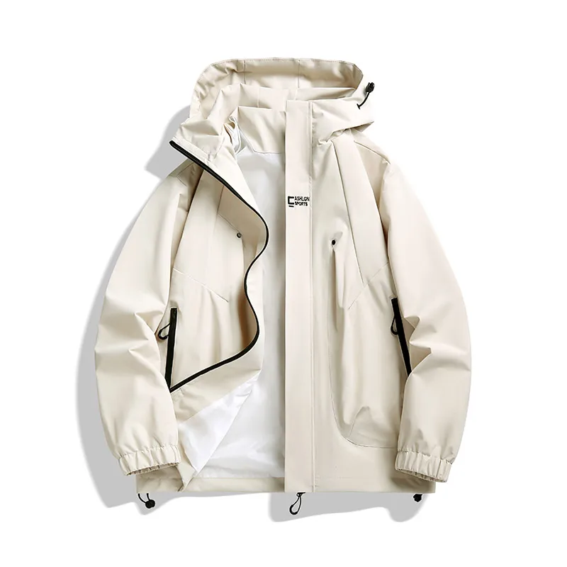 

Outdoor Windproof Men Hiking Jacket Spring Autumn Fashion Hooded Camping Coats Casual Comfortable Male Clothes Multiple Colors