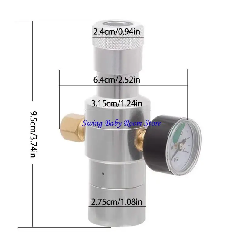 منظم C1Ad Portable CO2 0-150psi مع منظم غاز البناء المعدني مناسب لعشاق تخمير المنازل الحاضر