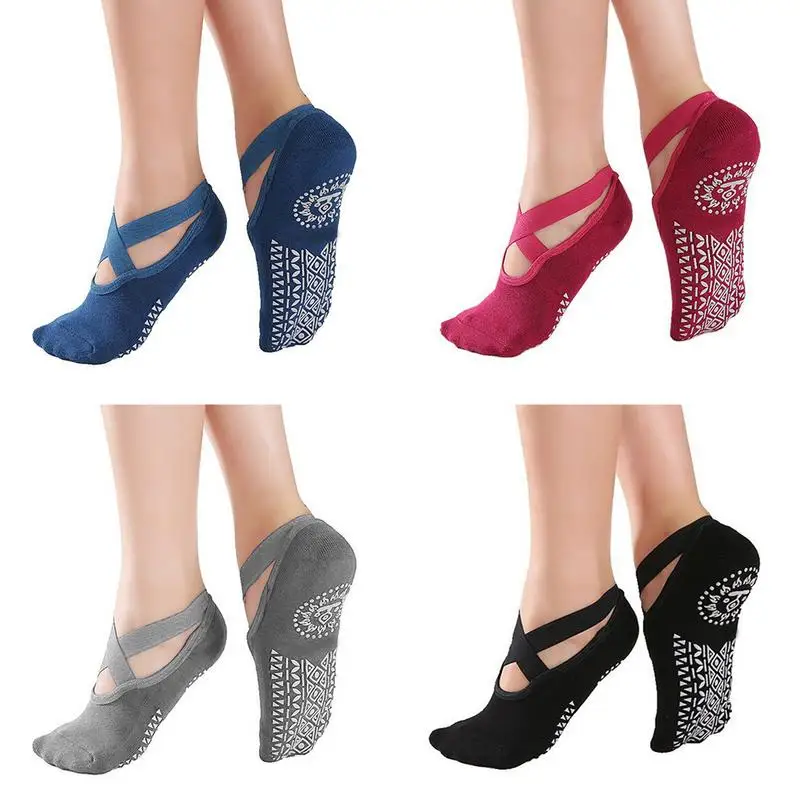 Women Yoga Socks Silicone Pilates Barre Socks Fitness Sport Sock Sports Dance Slippers With Grips For Women Girls Supplies