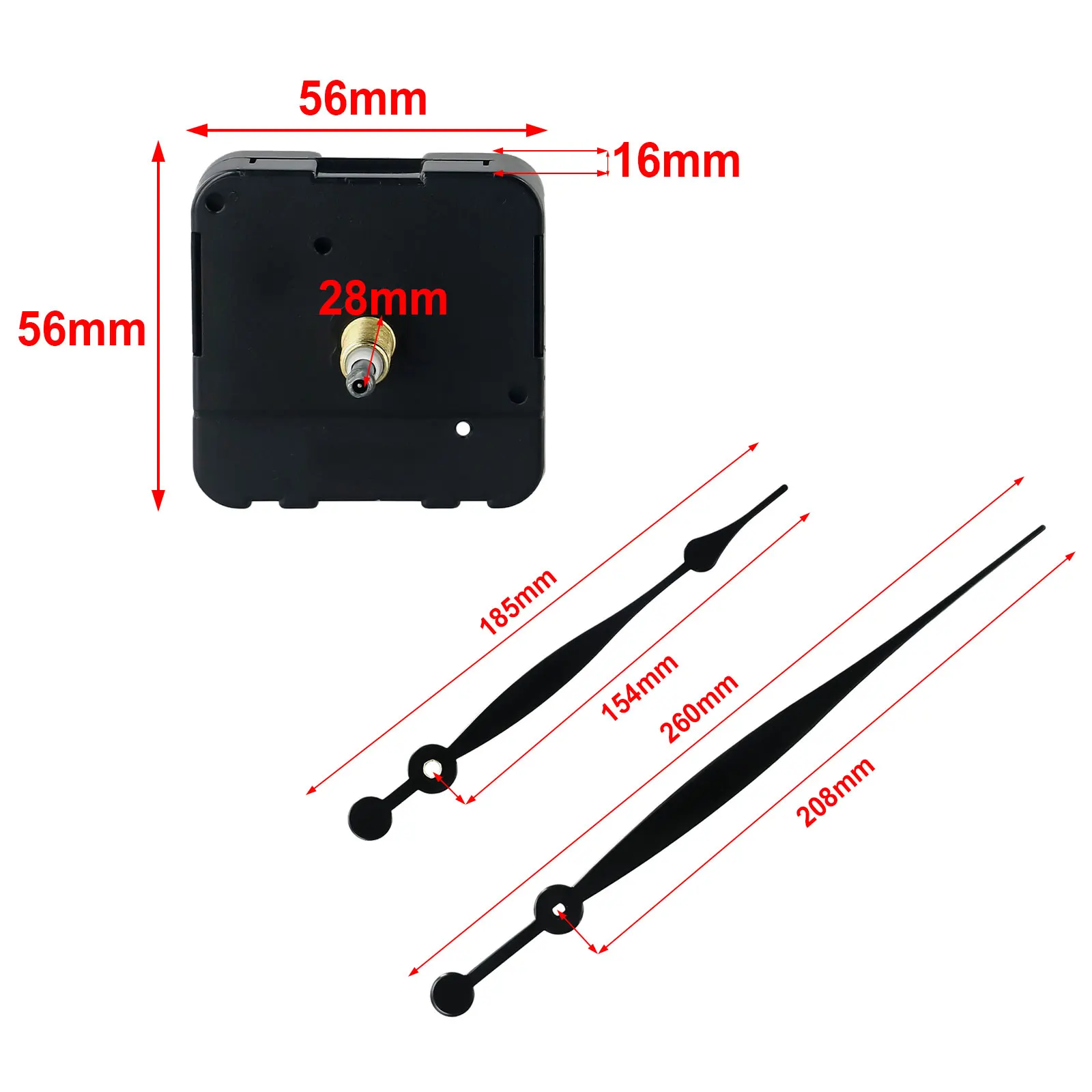 DIY High Torque Quartz Controlled Clock Movement Motor Mechanism Long Hands DIY High-torque Clock Movement Decorative Wall Clock