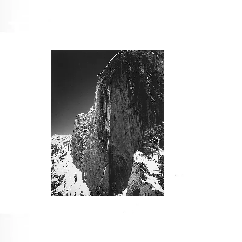 Monolith, The Face of Half-Dome - Ansel Adams Photo, Art Print Canvas Poster, Living Room Decor, Home Wall Picture