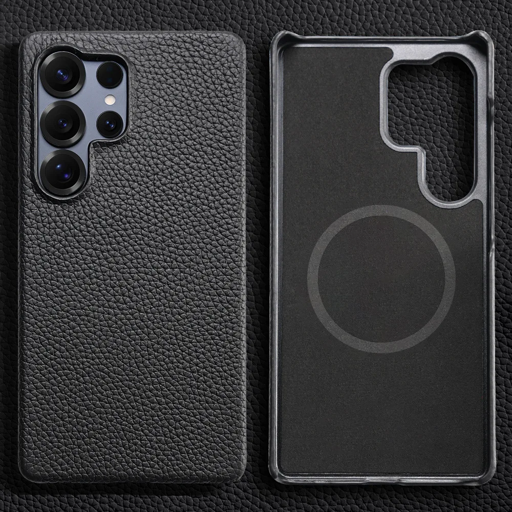 

Кожаный чехол-флип для Samsung Galaxy S25, S25 Plus, S25 Ultra: тонкий, профессиональный, защитный, деловой стиль