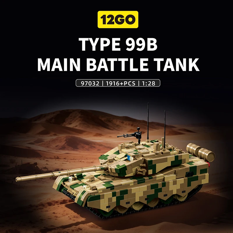 

DIY MOC 99B Main Heavy Tank Battle MBT Blocks Model Educational Bricks Building Toy for Kids Children Boys Gifts Ornaments