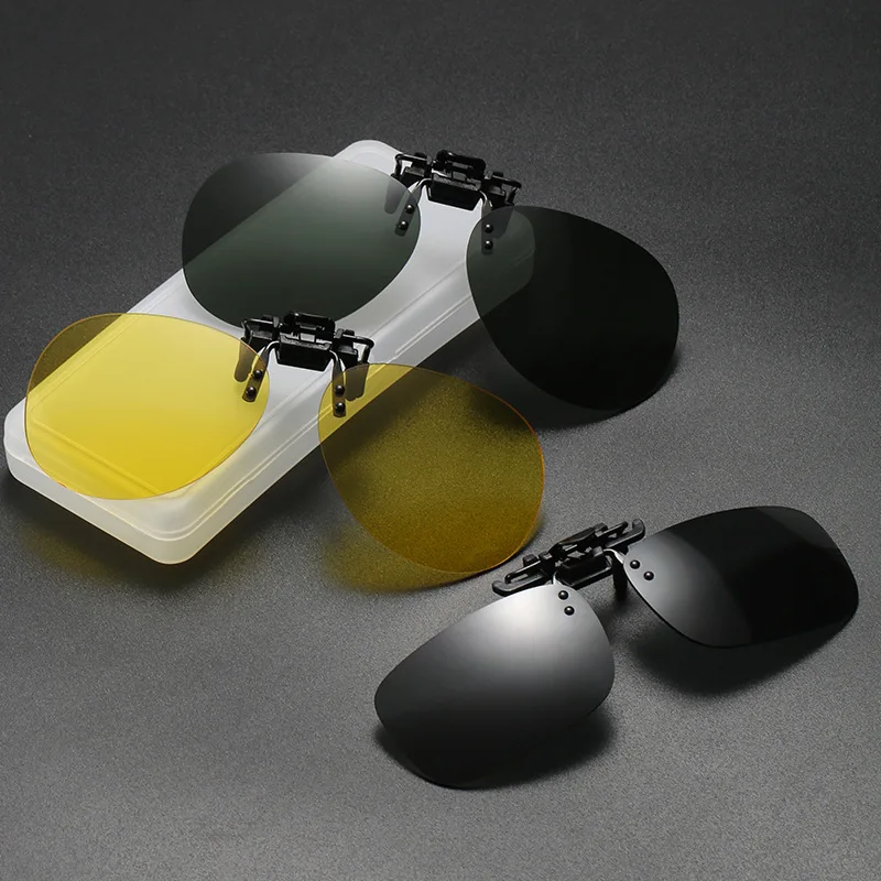 Man Women Clip-on Sunglasses Ultra-light Myopia Polarized Sunglass Fishing Anti-ultraviolet Set Mirror Men Driving Shades
