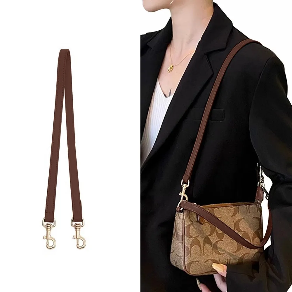 Leather Shoulder Strap Replacement For Mini Bucket Bag Handbag Crossbody Belt Adjustable Width 1.2cm 1.5cm Hardware Gold Black