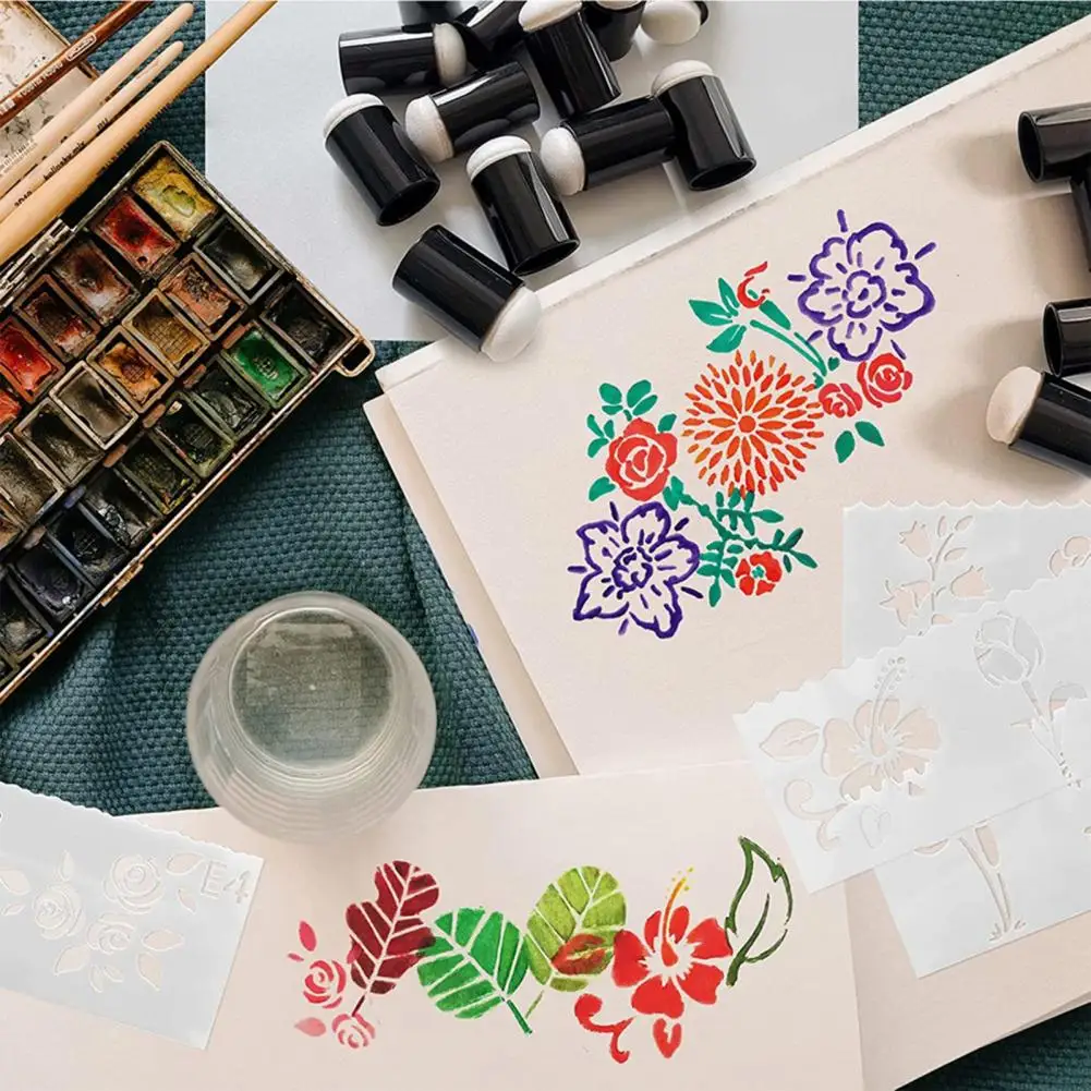 Painting Finger Applicators Finger Painting Sponges Set of 10 Sponge Daubers for Painting Drawing Card Making Art Ink Tool Kit