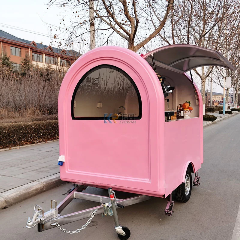 Low Price Ice Cream Cart Fruit Snack Food Truck Mobile Restaurant 2.2m Mobile Food Trailer Mini