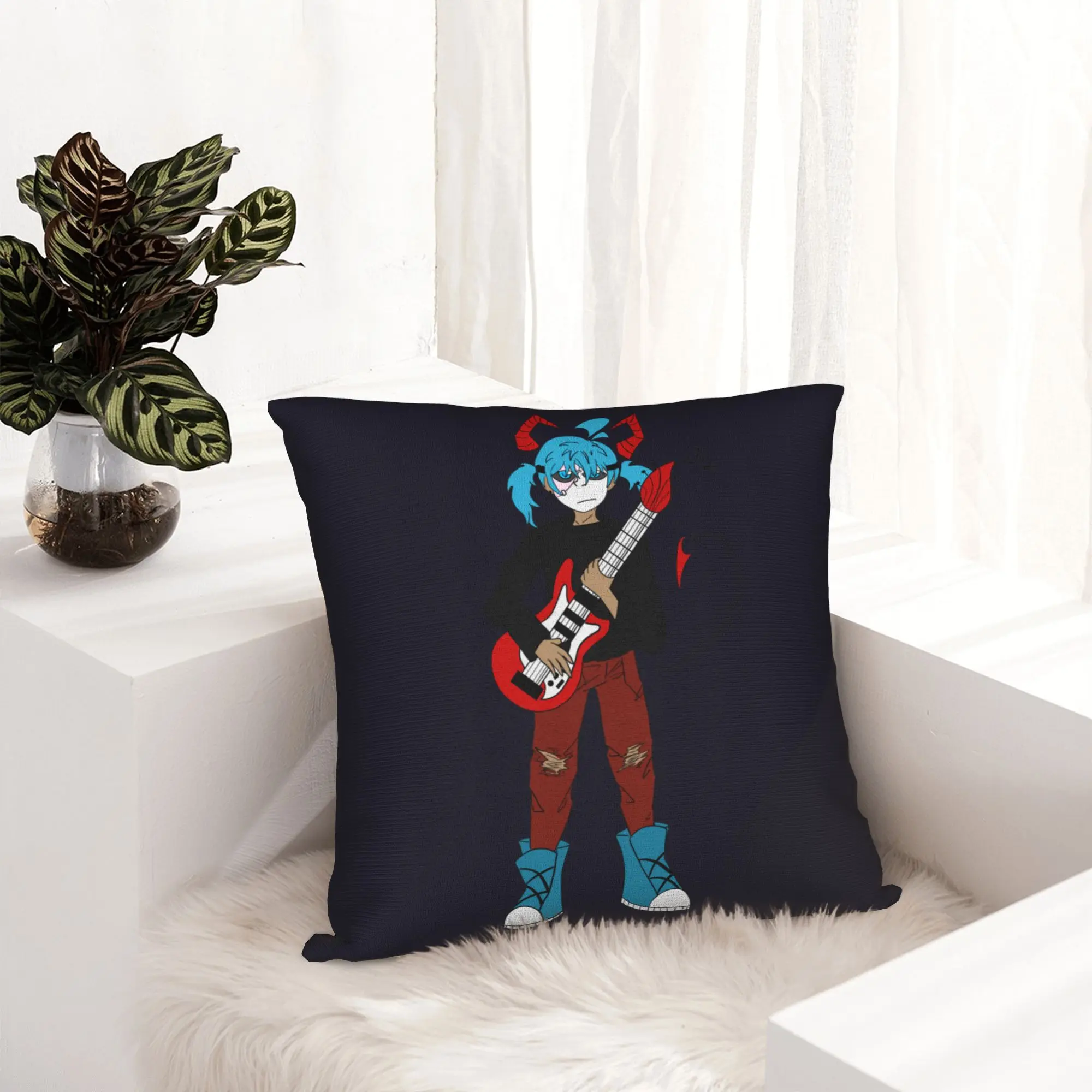Sally Face Pillowcase Printing Cushion Cover Decorations Sal Fisher Mask Larry Johnson Throw Pillow Case Cover Bedroom Square