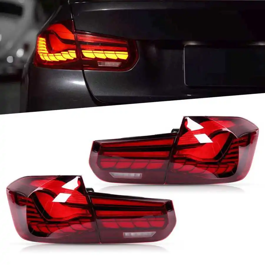 Taillights For M4 GTS Design Dynamic Full LED Tail Lights with Sequential Turn Signal Fit for BMW 3 Series F30 F80 M3 2012-2019