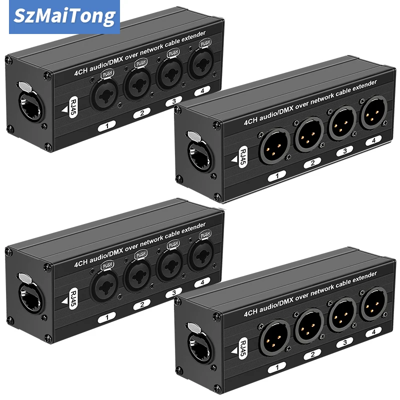 4 Channel 3Pin XLR Snake Cable Shielded Anti Interference for Live Stage Sound Lighting Audio Cables Audio Accessories