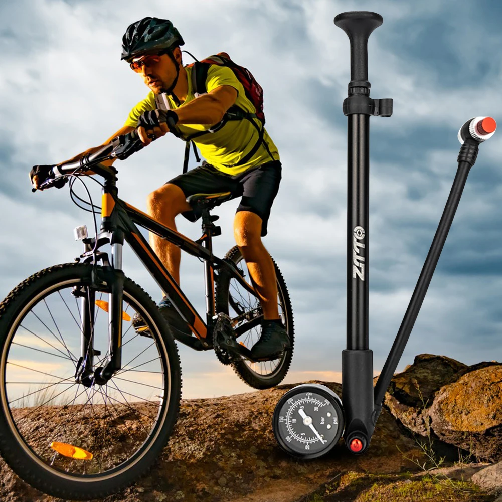 

300PSI велосипедный воздушный насос с манометром MTB велосипедный амортизатор Schrader Presta клапан велосипедный воздушный насос для передней вилки задней подвески