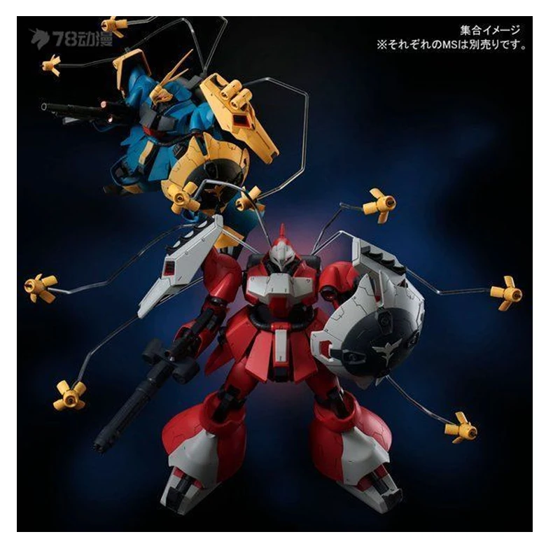 Bandai Original GUNDAM  RE SERIES STANDARD MSN-03 CHAD DOGA   Anime Action Figure Assembly Model Toys Collectible Model Ornament