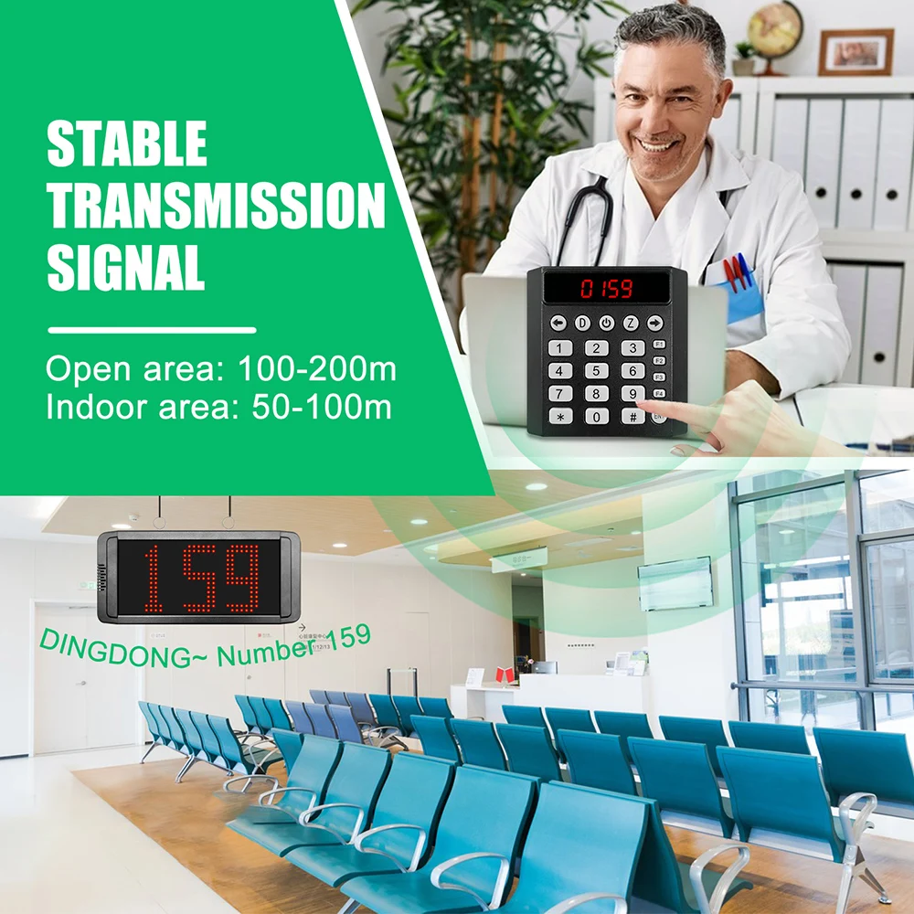 Hot Sale Multi-functional Wireless Queuing System for Bank Hospital Restaurant