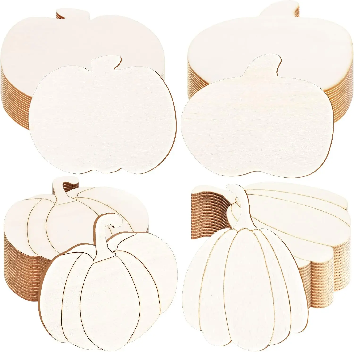 

32 Pcs Thanksgiving Wooden Pumpkin for Crafts Unfinished Wood Pumpkin Cutouts Fall Craft Supplies Paintable Pumpkin Wooden Ornam