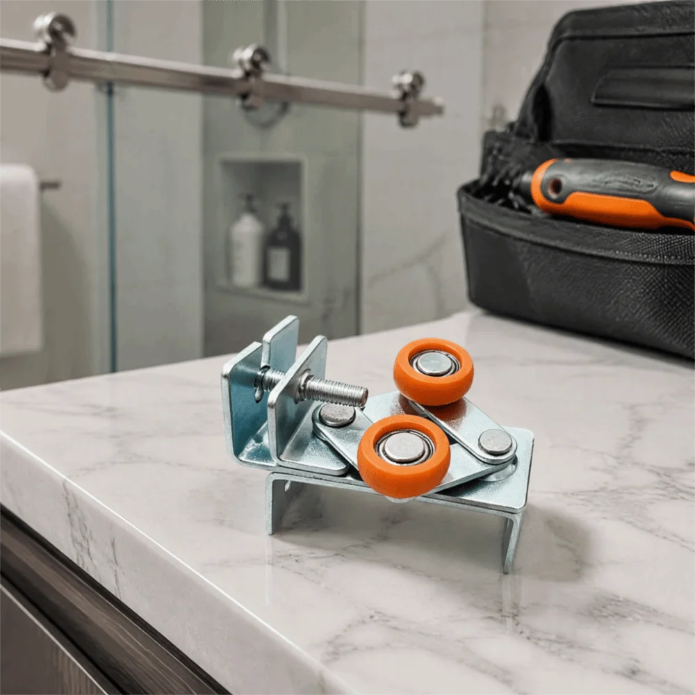 Diamond Shape Display Stand Adjuster Rhombic Adjustable Clamping Device Rubber Wheel Tile Sample Display Stand Stone Sample Rack