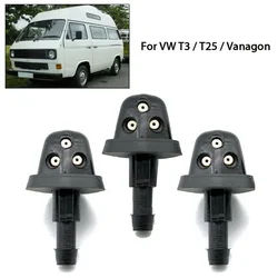 3Pcs Jet Nozzles Triple Washers For T25 T3 Vanagon Front Rear Windshield Washer Car Auto Replacement Parts