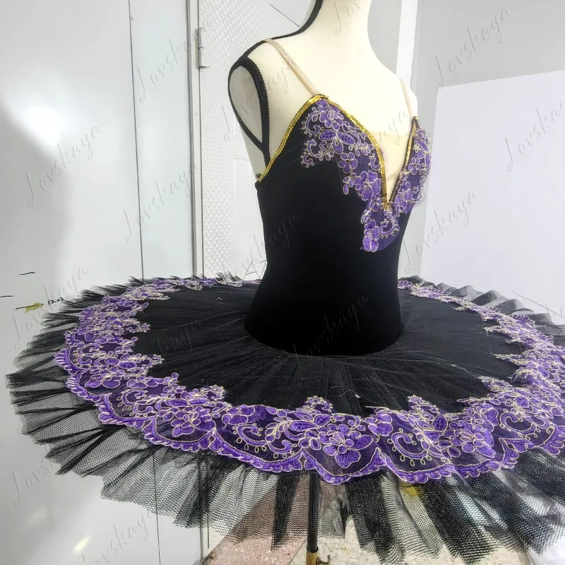 ชุดบัลเล่ต์สีดำม่วง ชุดเจ้าหญิง กระโปรงบัลเล่ต์