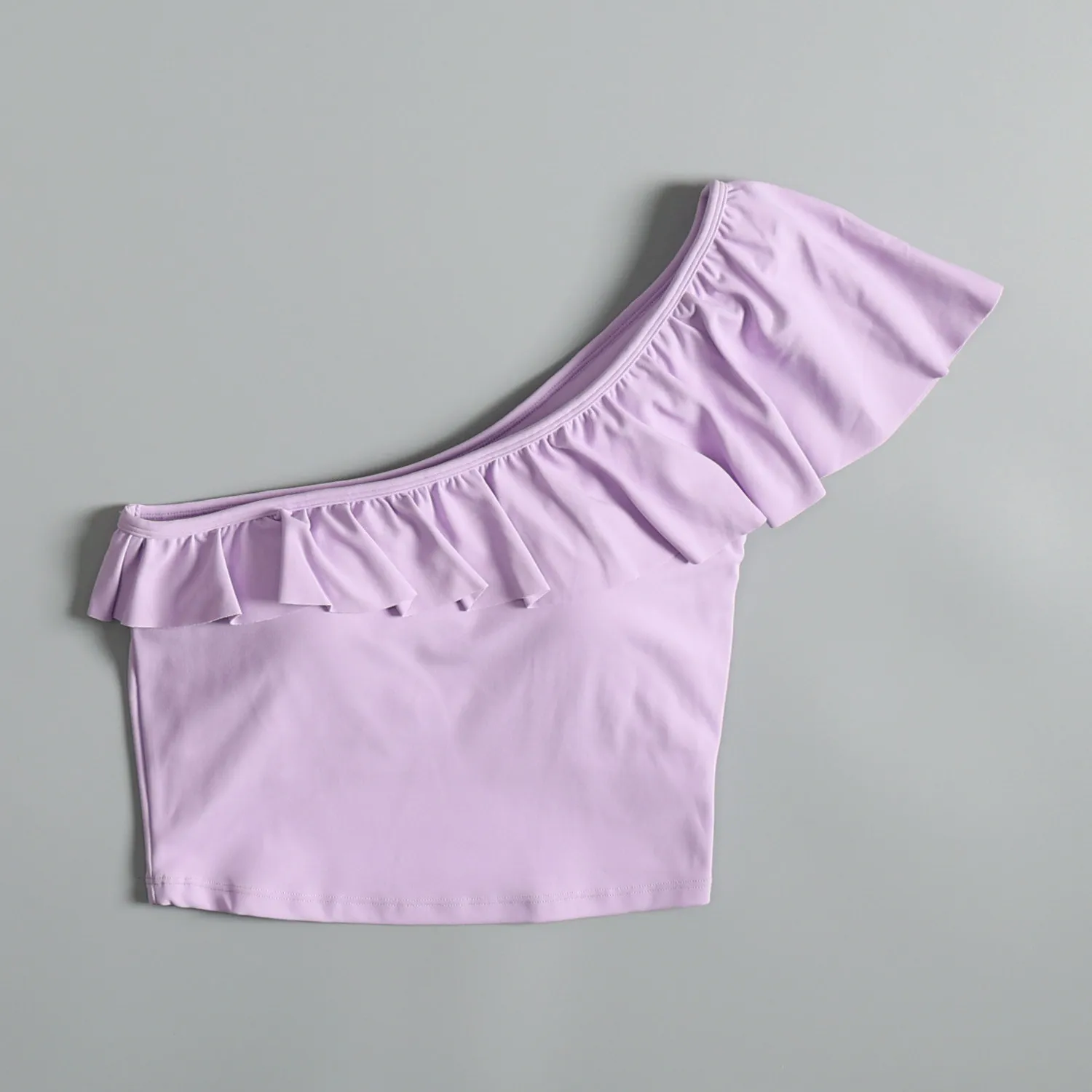 High-end yoga clothing tops for women in summer beautiful sloping shoulder sports training fitness clothing professional