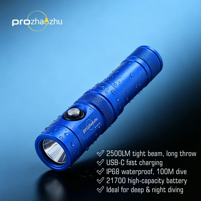 lampe-de-plongee-prozhaozhu-dl-b50-bleue-2500-lumens-etanche-ip68-faisceau-de-100-m-lumiere-de-plongee-sous-marine-usb-c