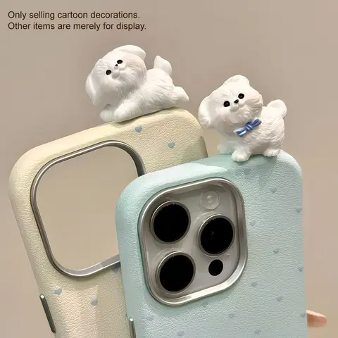 Cute Resin Dog Figurine Miniature Puppy Statue Micro Landscape Decoration for Home Desktop Car Phone Case DIY New