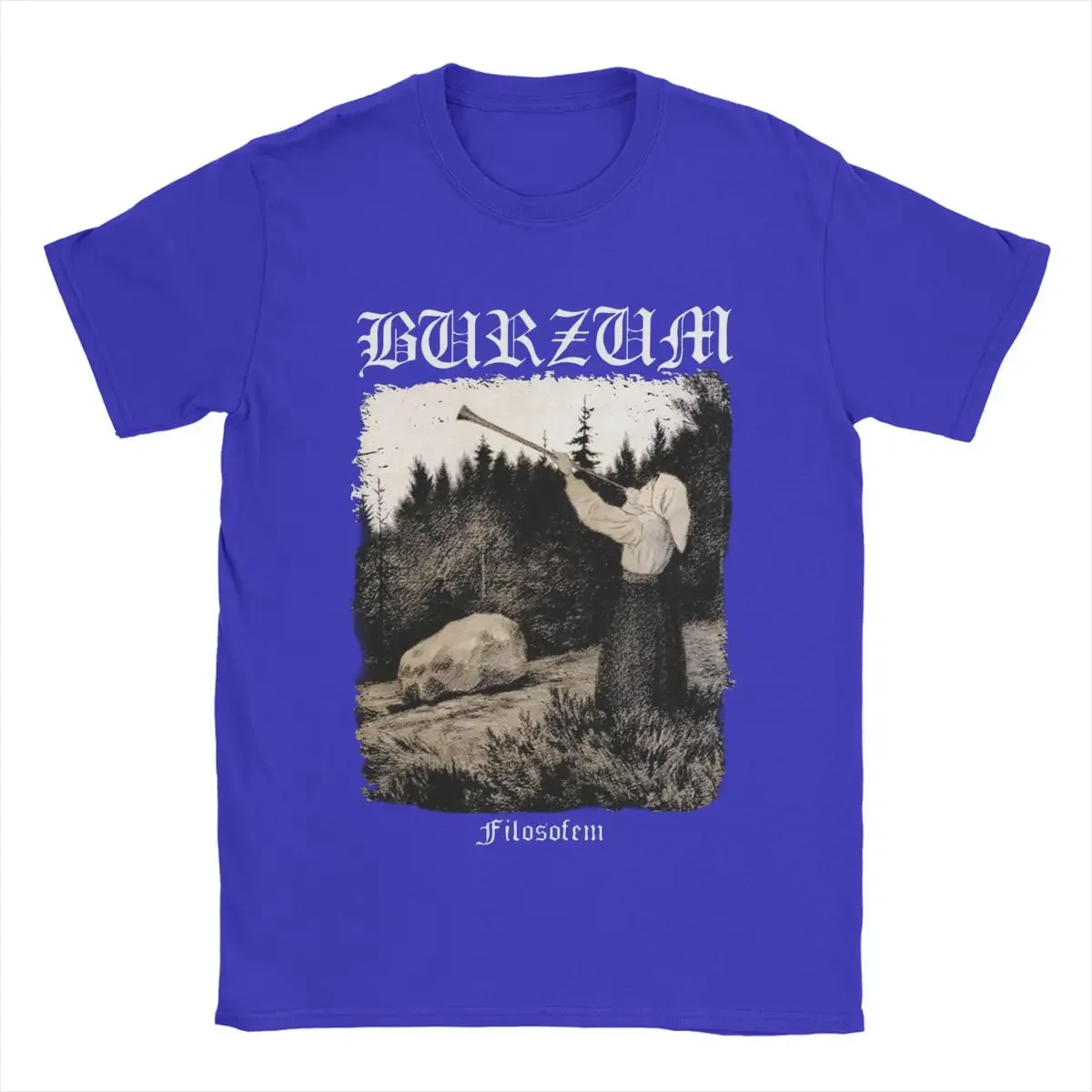 Men's Cotton Amazing T-Shirt Crew Neck Tees Short Sleeve Clothing Summer Burzum Blow The Trumpet T Shirt  harajuku  oversized