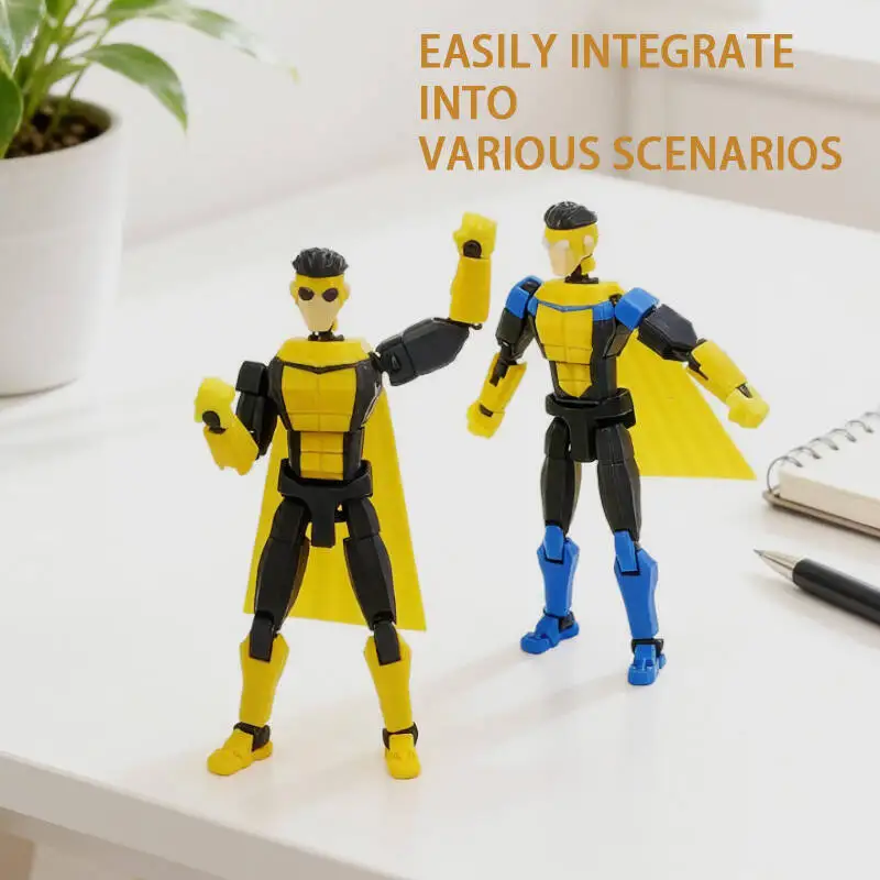 3d Printed Blue-Masked Invincible T13 Dummy13 Multi-Jointed Movable 3d Printed Shapeshift Toys Action Figure Custom Toy
