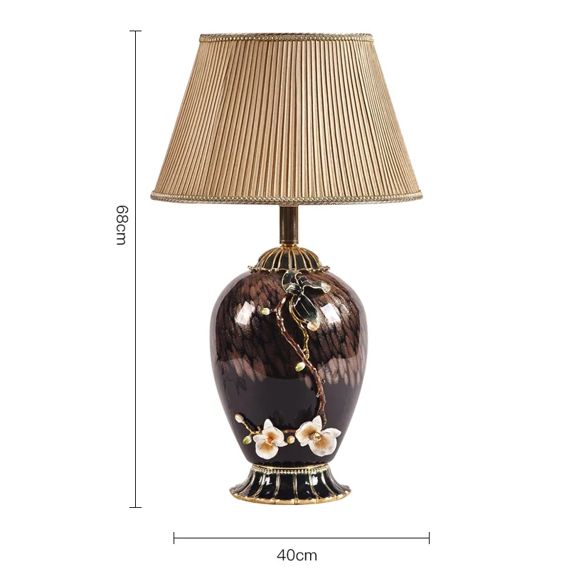 Minimalist Ceramic Bedroom Bedside Lamp Chinese Creative Living Room Warm Decorative Table Lamp