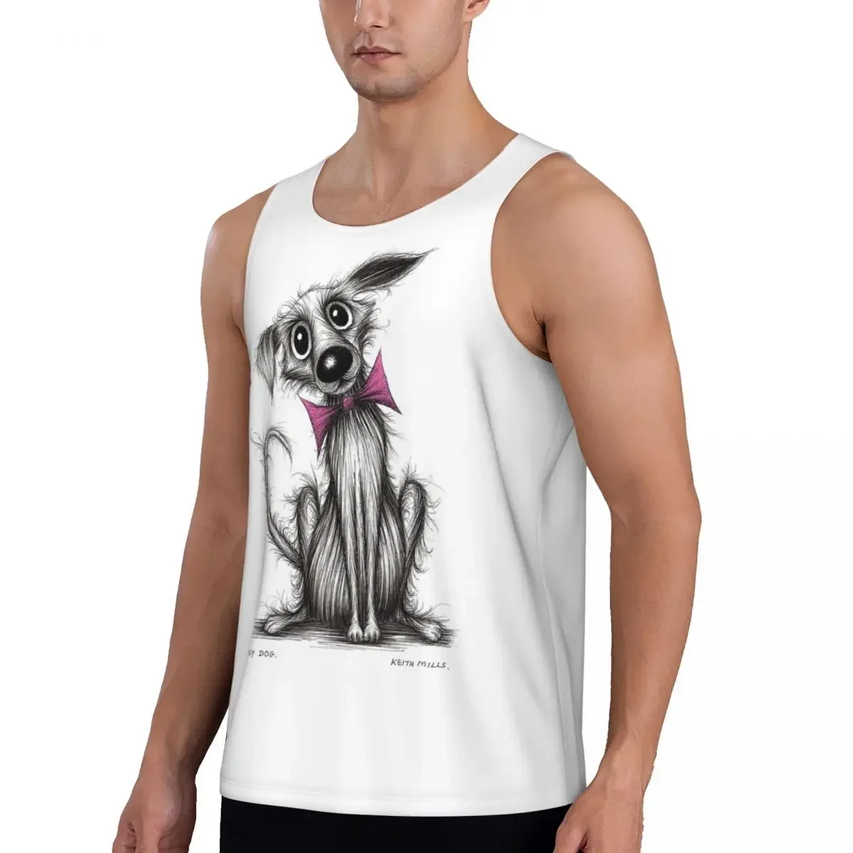 Quick Dry Daisy Dog Gym Tank Muscle Sleeveless Shirt Bodybuilding Breathable Vest