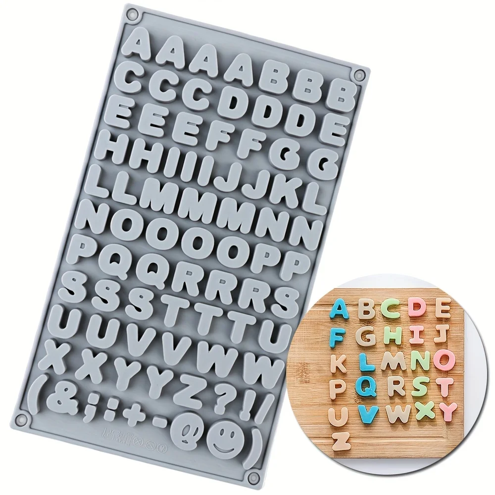 1 Small Letter-Shaped Silicone Mold, Food-Grade Silicone, Non-Stick and Easy to Demold, High Temperature Resistant, Can Be Used to Make Chocolate, Candy, Cake Decorations, and Other Desserts, Suitable for Beginners DIY and Home Baking