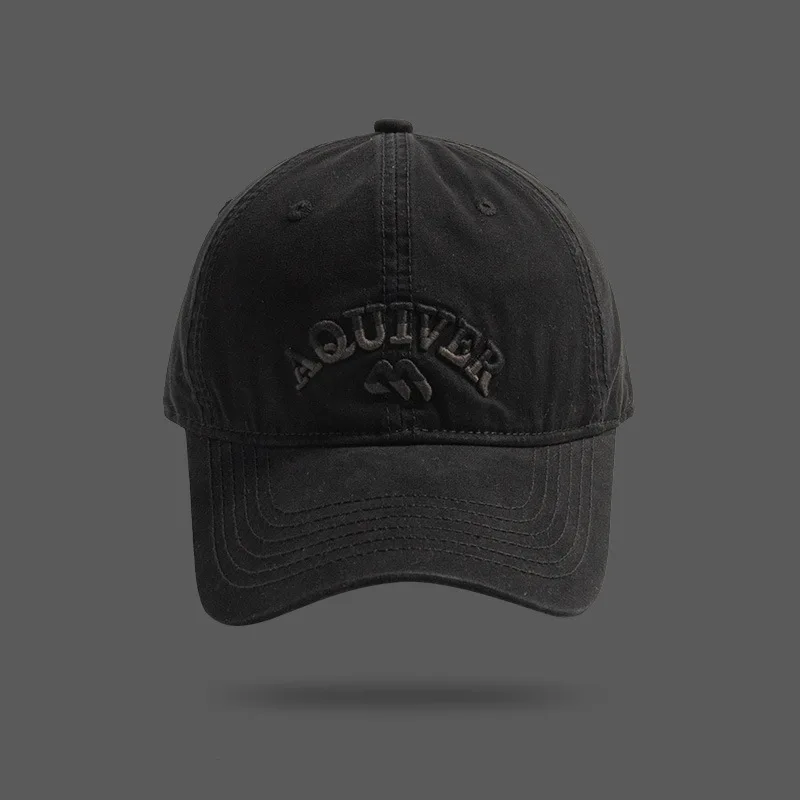 Baseball Cap Female Three-Dimensional Embroidery Niche Personality Gradient Letter Cap Hipster Male Hundred Big Head Girth