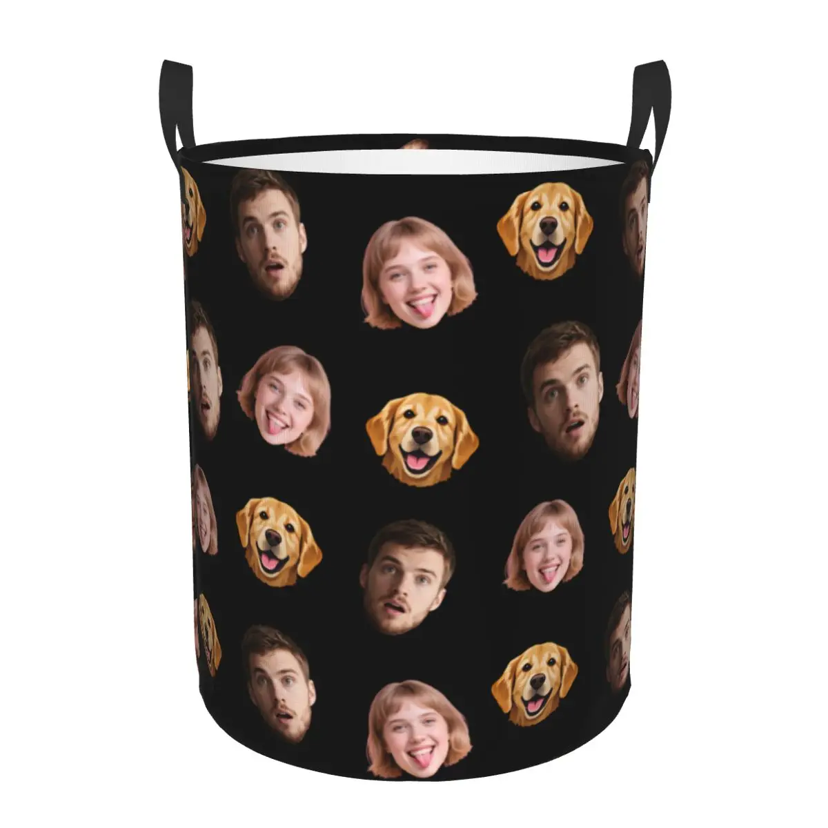 

Персонализированная корзина для белья с фото, большая корзина для хранения, органайзер для игрушек в детскую комнату с индивидуальным дизайном