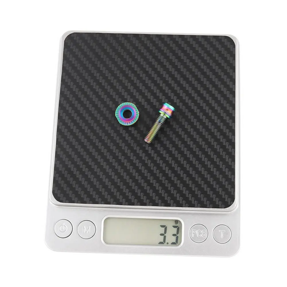 Titanium Alloy Bicycle Front Wheel Fixing Screw Half Moon Washer Arc-shaped Bike Frame Fixing Screws M5*17mm Colorful