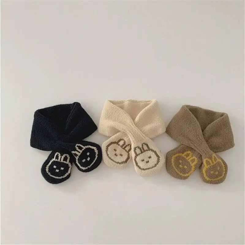 581F Warm Winter Neck Scarf Comfortable Knit Neckerchief Baby Boys Girls Neck Warmer